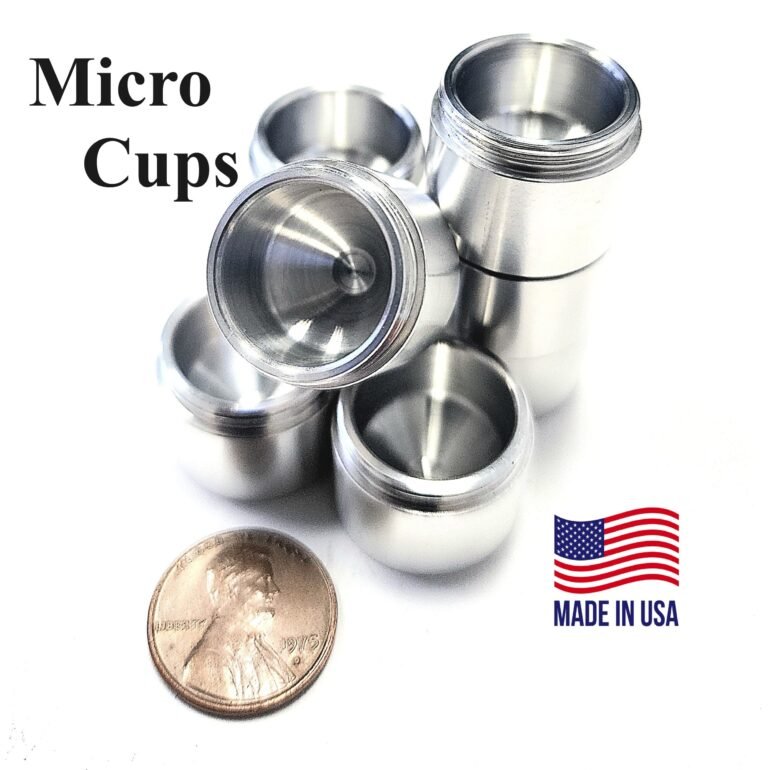 Freedom Gear Micro-Sized Aluminum Cups Kit – USA-made high-resolution precision insert baffles for micro solvent trap kits, designed for .22 caliber rimfire firearms & AR-15 rimfire builds.