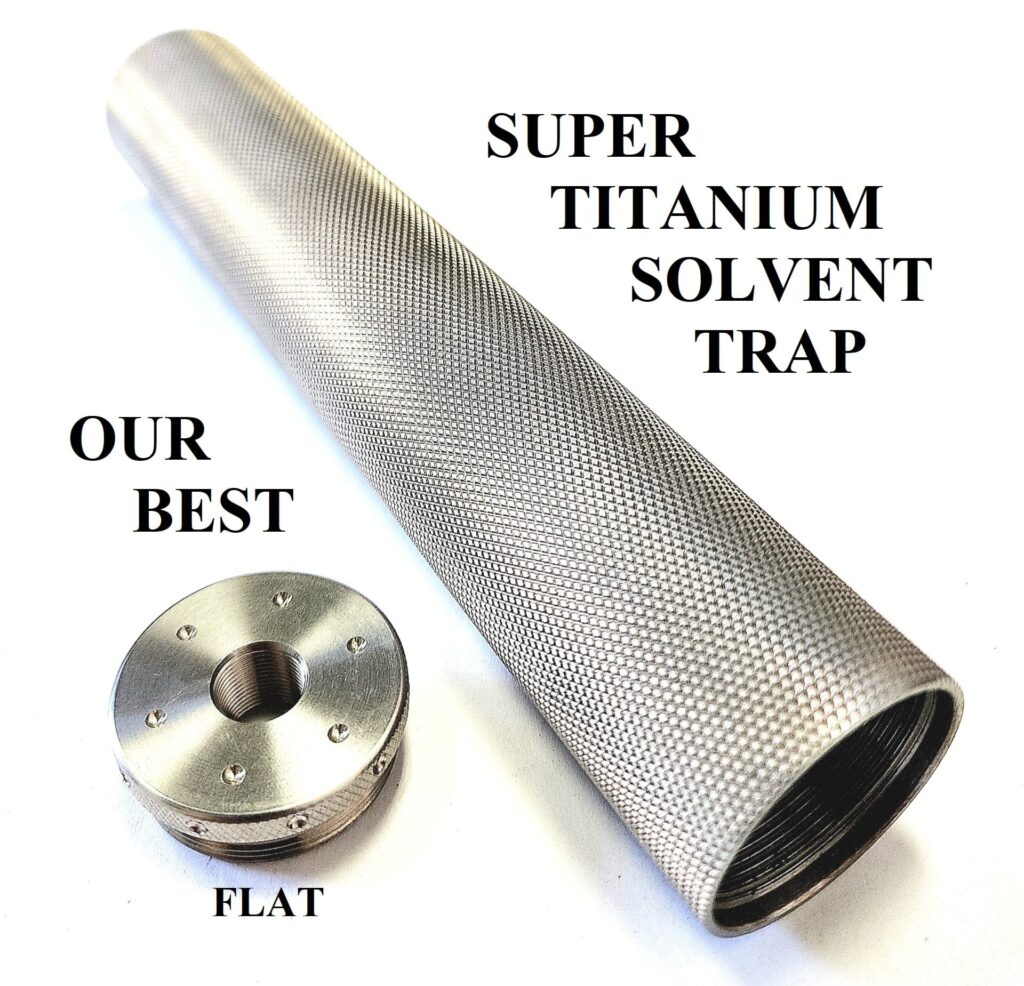 Super Titanium Solvent Trap Tube and 1/2 x 28 Adapter