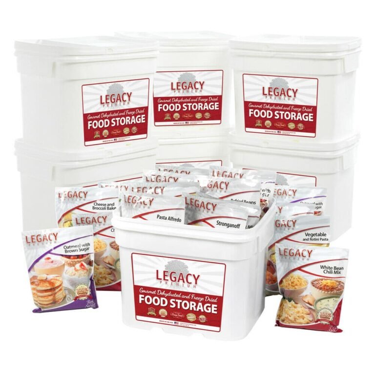 Heritage 720-serving freeze-dried emergency food kit with breakfast and entrees