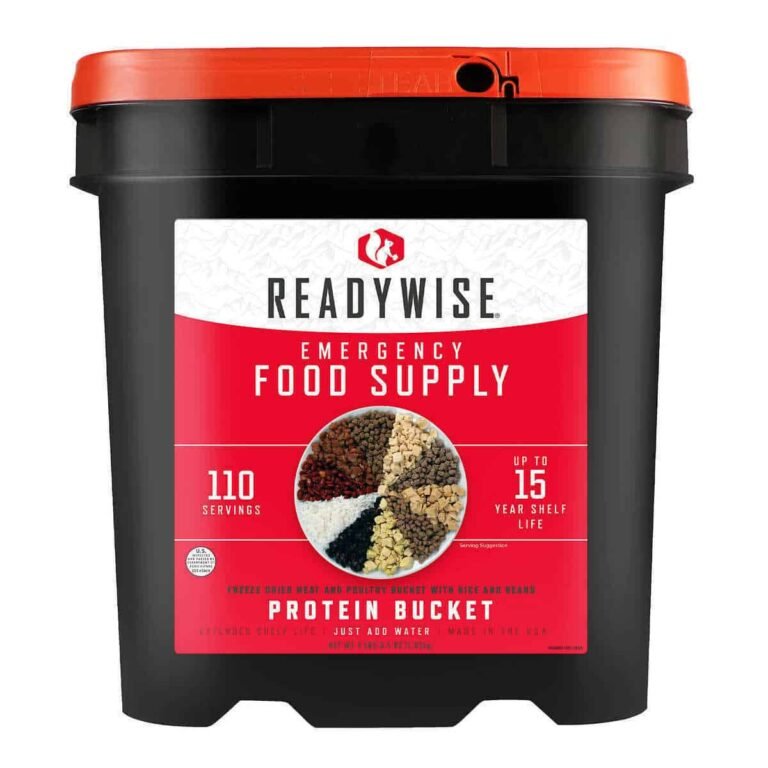 Readywise 110-serving protein and sides freeze-dried emergency food kit