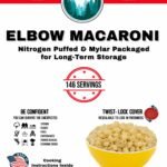 #20 Elbow Macaroni 20lb 146 Servings Emergency Food Supply