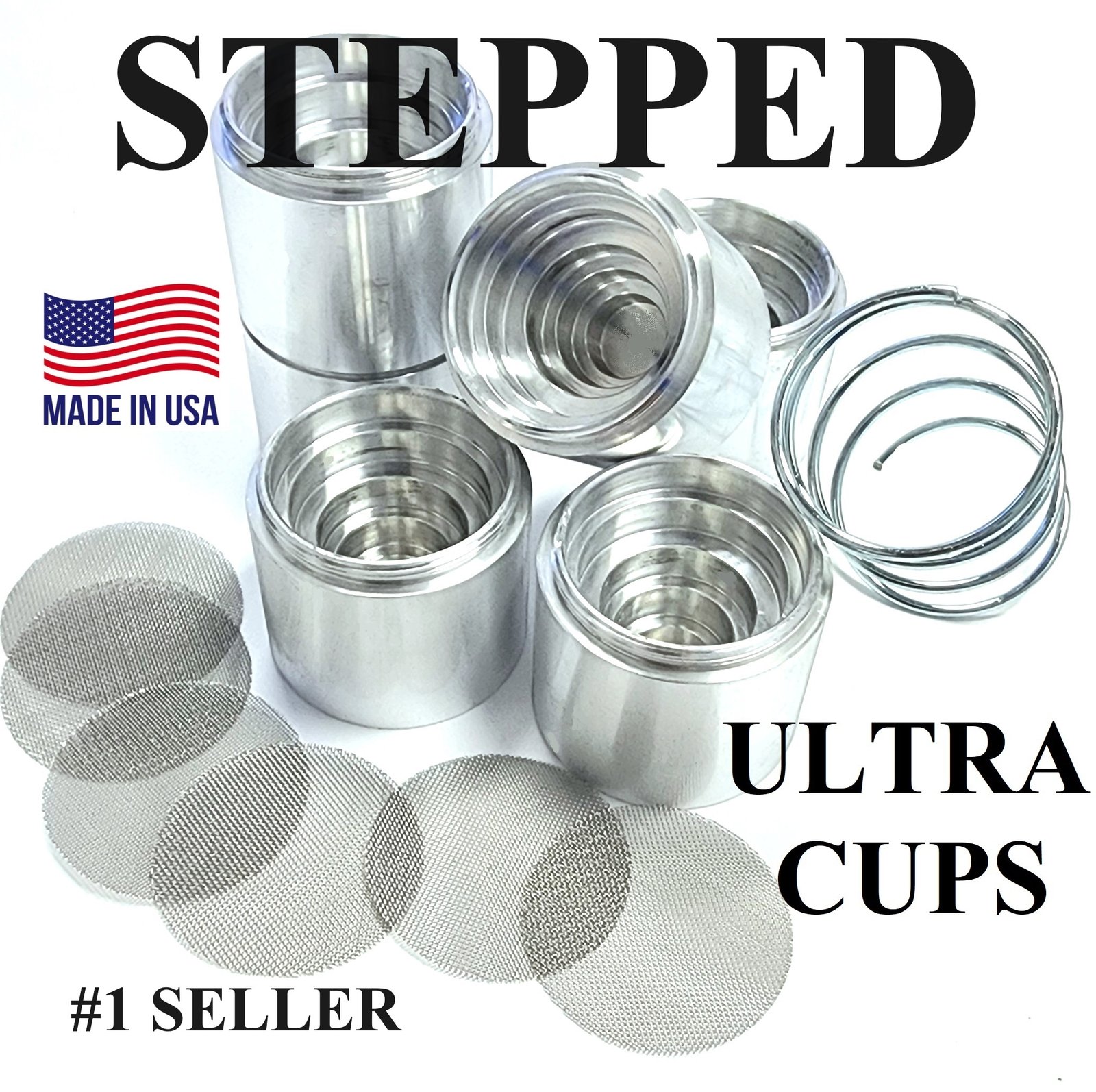 D-Sized Stepped Cups for solvent traps