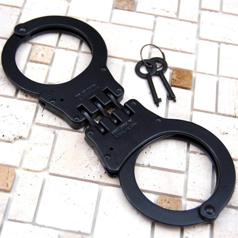 3-point carbon steel professional handcuffs with keys