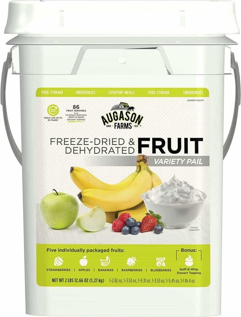 Augason Farms freeze-dried fruit variety pack for emergency preparedness
