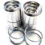 D Sized D Mast Aluminum Solvent Trap STEPPED Cup Kit with 4 Cups and 2 Half Springs