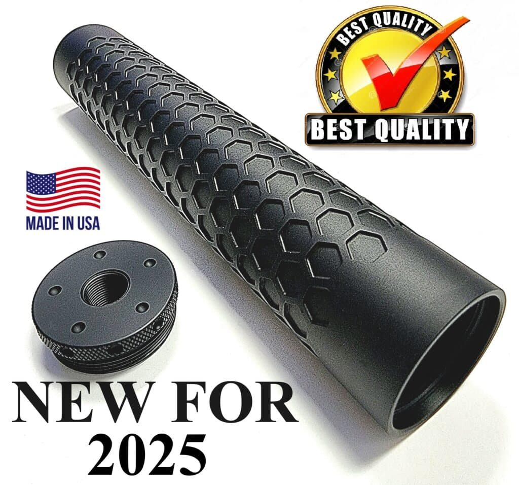 The Aluminum HEX Tube Muzzle Blast Projection or Solvent Trap Tubes and Adapters
