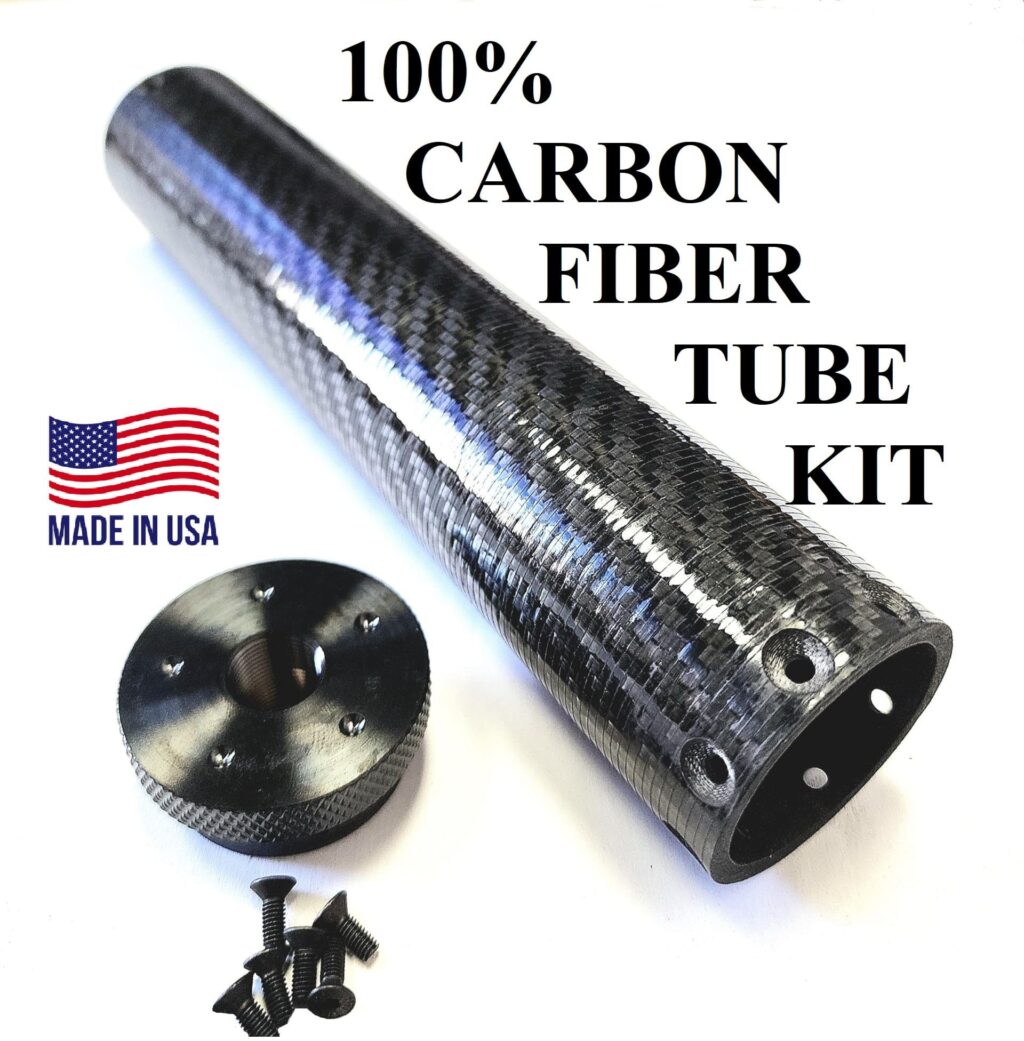 !00% Multi Layer Carbon Fiber Solvent Trap Tube Kit with Adapter