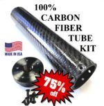 Carbon Fiber Tube Solvent Trap Kit and Adapter in titanium or aluminum cleaning kit 1/2 x 28 or 5/8 x 24 SALE