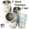 C Sized Titanium Solvent Trap Cups Kit