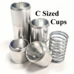 C Sized Aluminum Standard Threaded Solvent Trap Cup Kit with 7 Cups and Spring