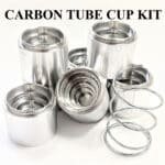 D Sized CARBON FIBER TUBE ONLY Ultra Stepped Aluminum Solvent Trap Cups Kit 7 per Kit and Spring