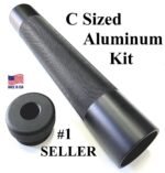 C Sized Aluminum Solvent Trap Kit with Curved 1/2 x 28 or 5/8 x 25 Threaded Adapter