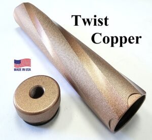 D Sized Aluminum Solvent Trap Twist Copper Tube with 1/2 x 28 or 5/8 x 24 Adapter