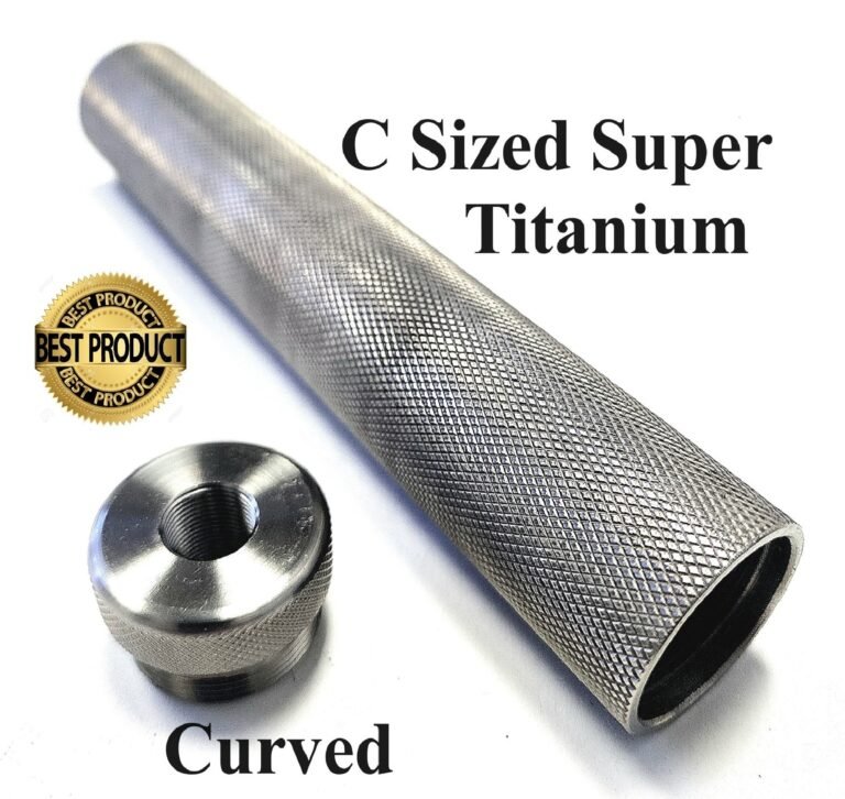 "C" Size Titanium Blast Solvent Trap Kit Tube with Curved Adapter