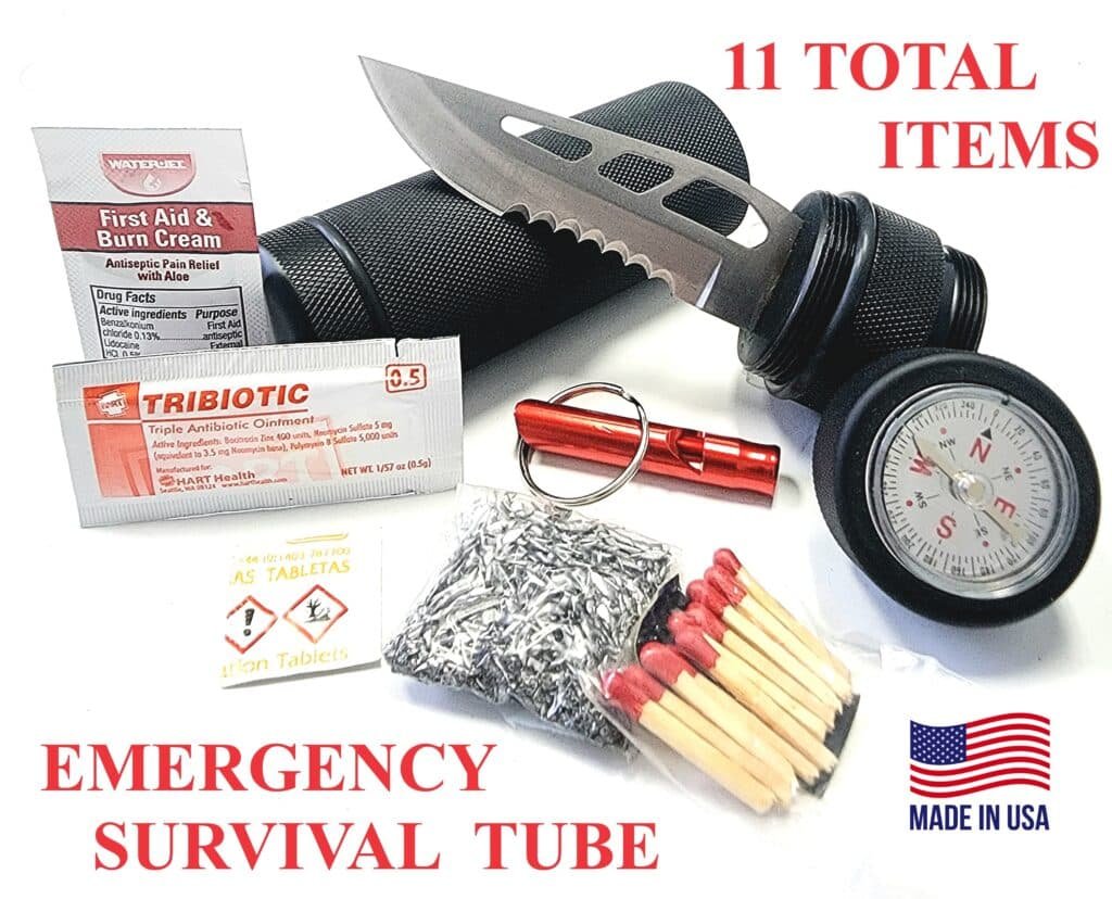 * * * CLOSEOUT * * * 75% OFF Survival Tool Kit w/Knife, Matches, Compass and More– – – **SAVE HUGE**