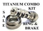 Titanium Scorpion Muzzle Brake and Titanium Ring Solvent Trap Combo Kit