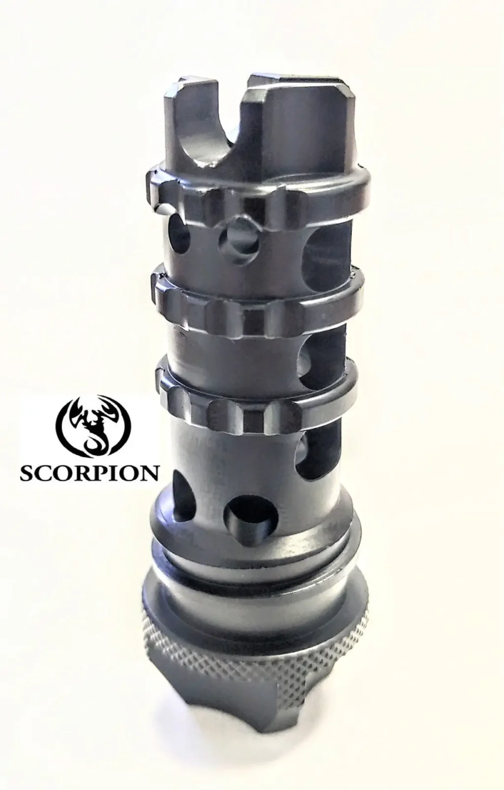 Scorpion STEEL Muzzle Brake Flash Hider Works w/ Solvent Trap Kit D Sized Quick Connect
