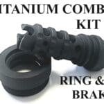 Titanium Scorpion Muzzle Brake and Black Titanium Ring Solvent Trap Combo Kit