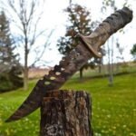 13" SURVIVOR CAMO BOWIE SURVIVAL HUNTING KNIFE w/ SHEATH