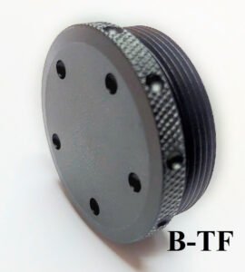 "D" Sized BLACK TITANIUM Threaded Solid Barrel Adapter