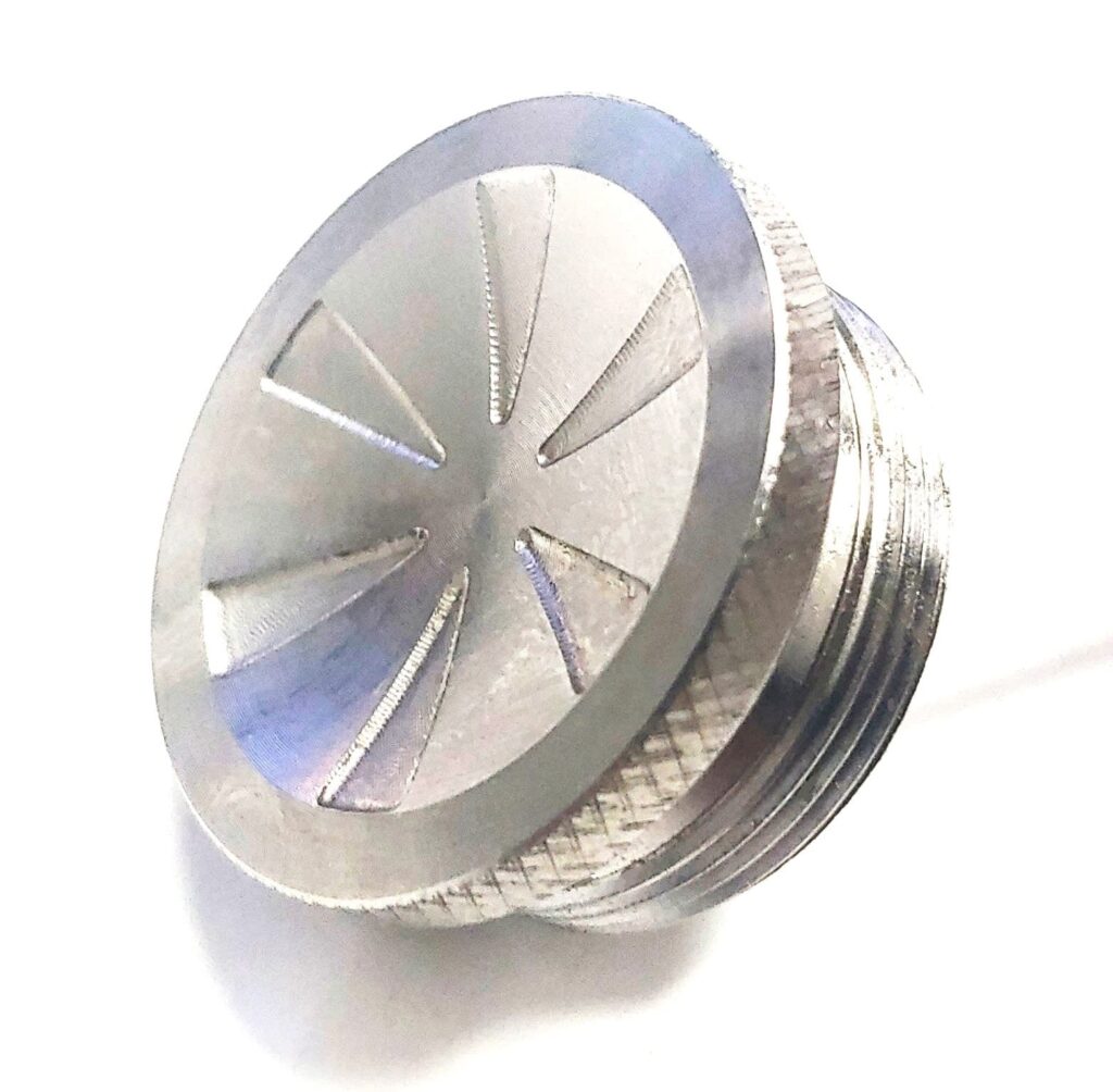 "C" Sized Titanium FLAT STYLE Solid Solvent Trap Adapters