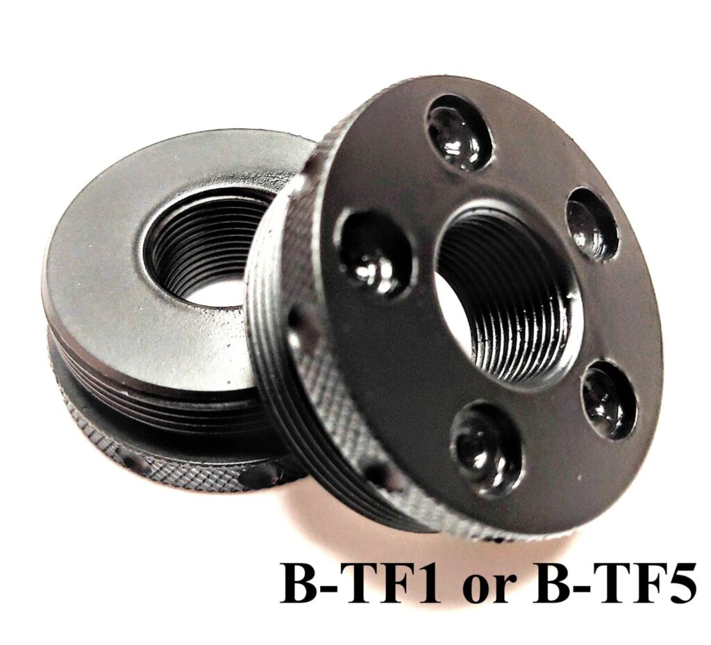 NEW * BLACK TITANIUM SUPER FLAT * D Sized Solvent Trap Kit Threaded Barrel Adapter(s)
