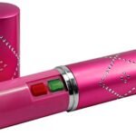 POWERFUL 3 Million Volt LIPSTICK LED FLASHLIGHT & TASER COMBO. - Multiple color, women protection, Purse, easy access, pretty protection, Phone size, Rhinestones, gold, pink, purple and black.