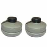 GERMAN MADE 40mm NBC (NUCLEAR-BIOLOGICAL-CHEMICAL) GAS MASK REPLACEMENT FILTERS (SET OF TWO)