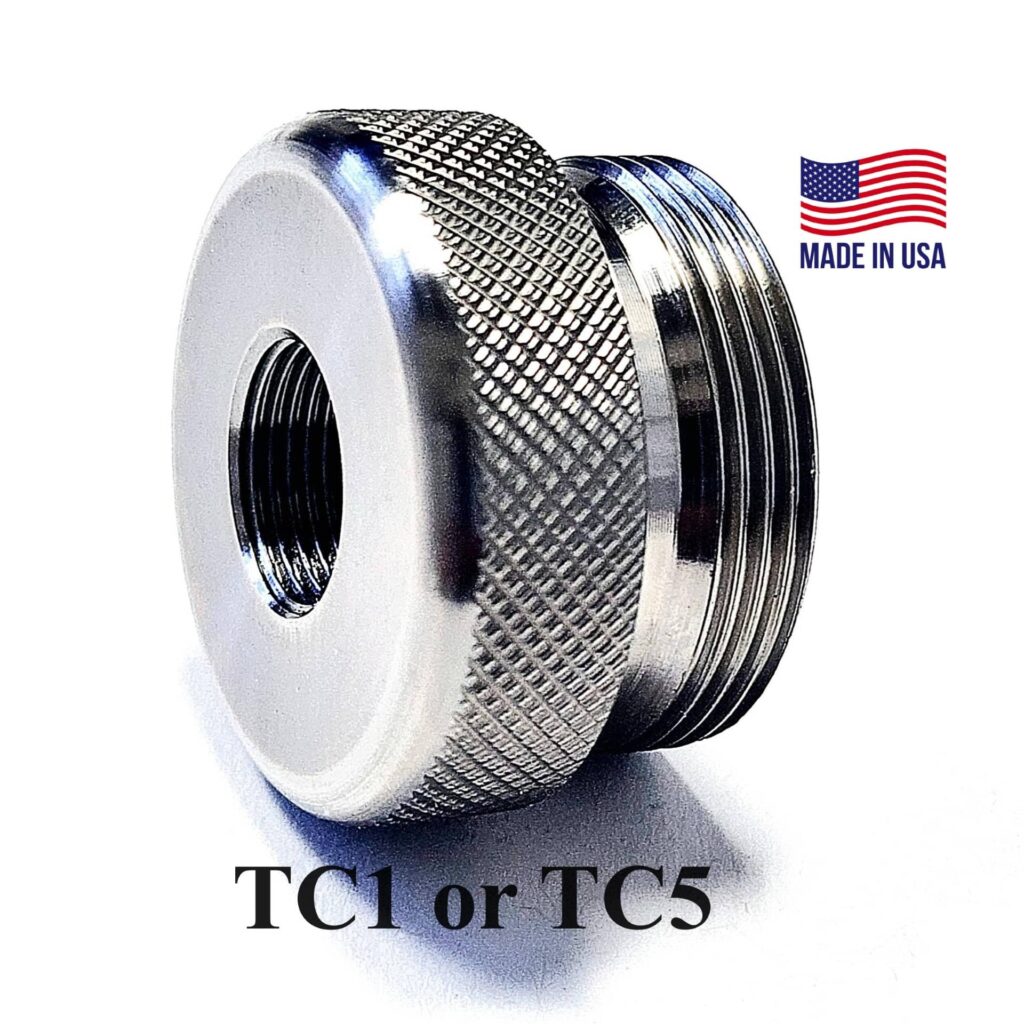 "C" Sized Titanium CURVED STYLE Solid Solvent Trap Adapters