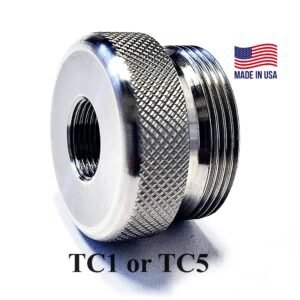 "C" Sized Titanium CURVED STYLE Solvent Trap Adapters