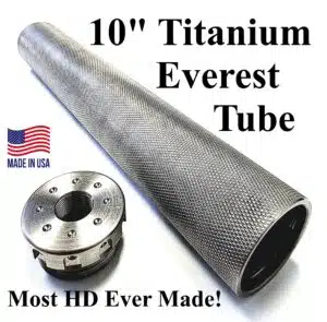 Titanium solvent trap tube used for firearm cleaning and solvent containment