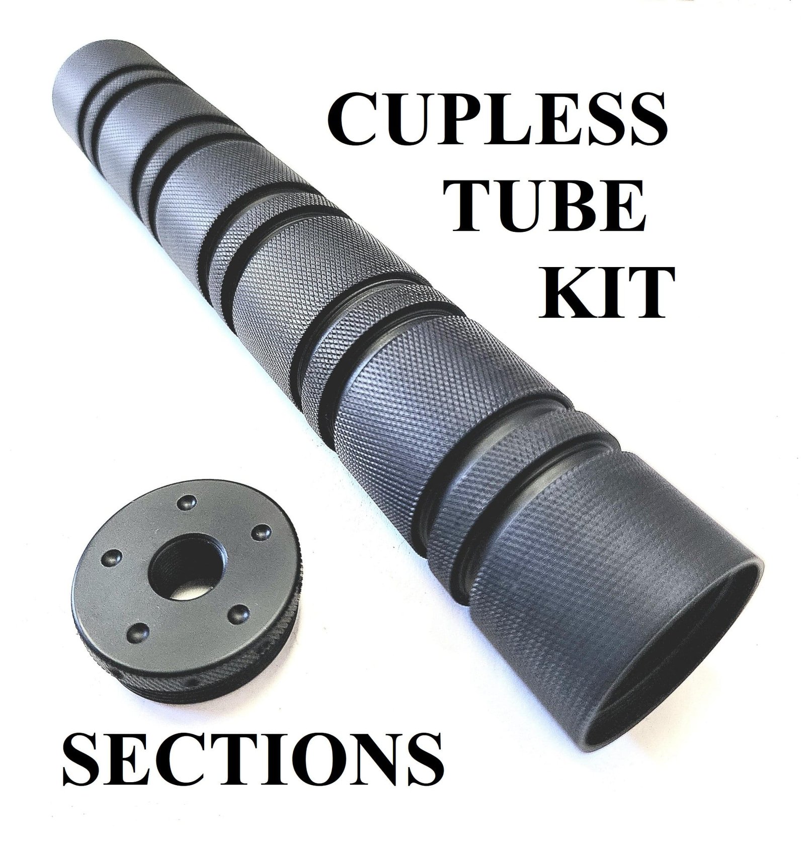 D Sized Heavy Duty Super Titanium Sectional Cupless Solvent Trap Kit with a flat threaded adapter in a ultra light absorbing black finish. Also available with a variety of adapters, and caps, 5/8 x 24. And stainless steel mesh filters. WIX 4003 cleaning filter. Also in raw finish or tan.