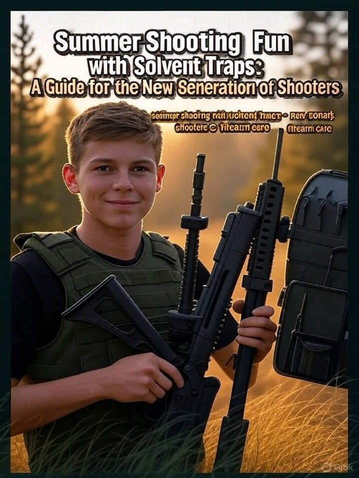 Young shooter using Freedom Gear solvent trap for summer cleaning