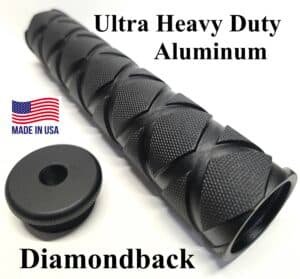 Ultra Heavy duty Diamondback solvent trap cleaning kit with very thick-wall tube and precision thread adapter options 1/2x28 or 5/8x24 for firearm barrel cleaning, solvent trap kit tube and adapter capture, and maintenance.